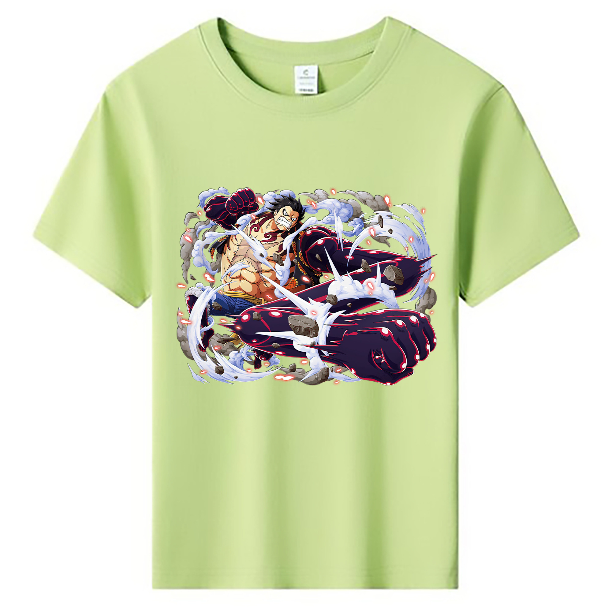 ワンピース モンキー・D・ルフィ ONE PIECE Monkey D. Luffy 綿100％キッズTシャツ（フロントプリント）
